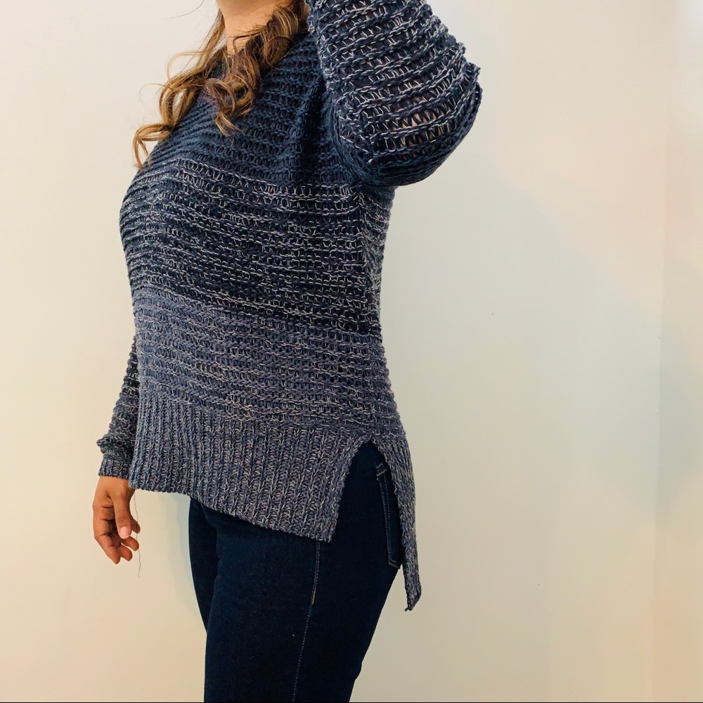 Quinn Francesca’s Open Knit High-low Sweater